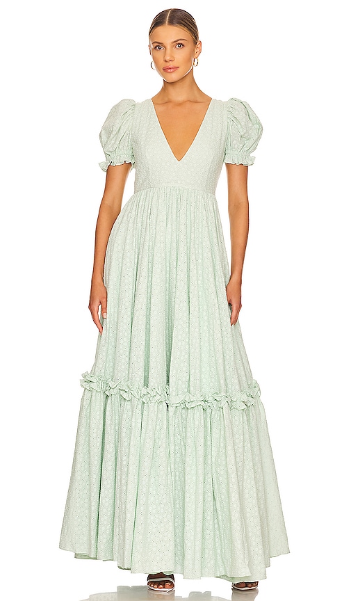 Selkie The Prairie Gown in Milk Jade | REVOLVE