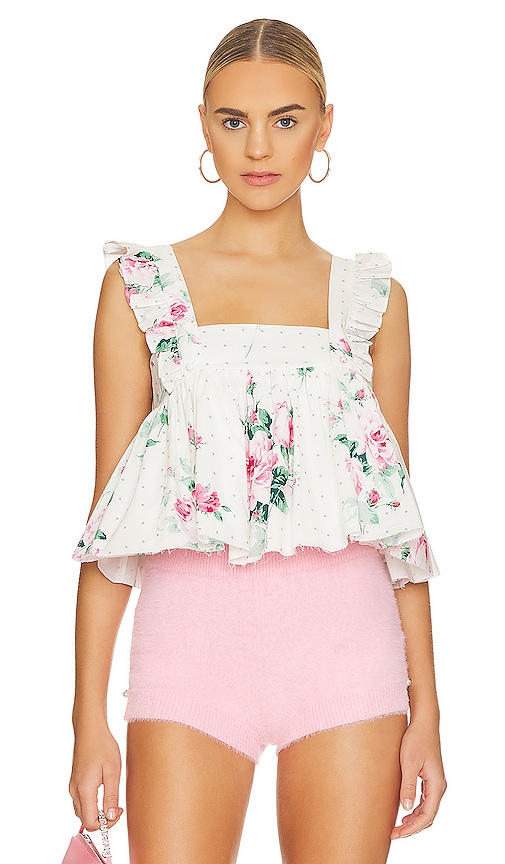 Selkie X Revolve The Ruffle Apron Top In White