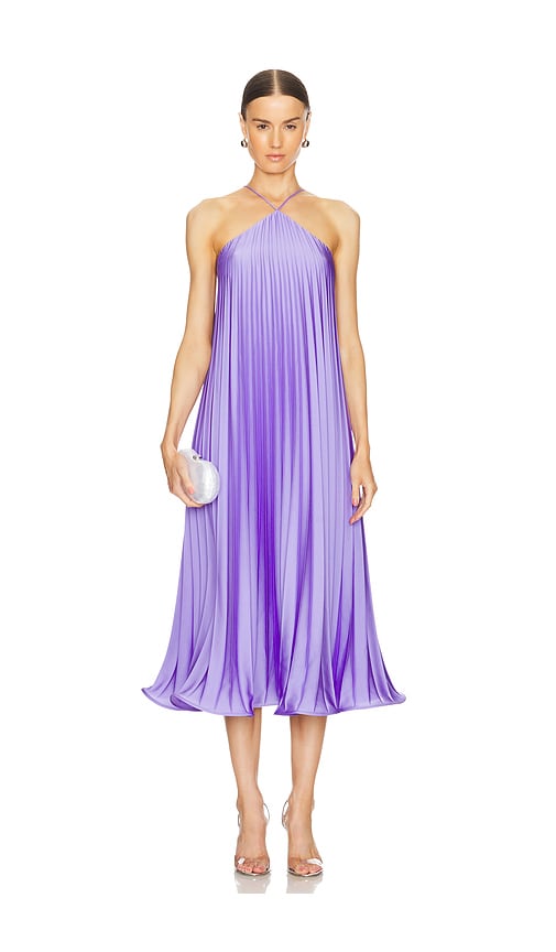 Shop Selezza London Ruby Midi Dress In Lavender