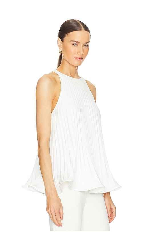 Shop Selezza London Catalina Pleated Top In White