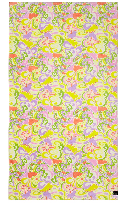 Slowtide Psychedelic Sunshine Beach Towel In Yellow