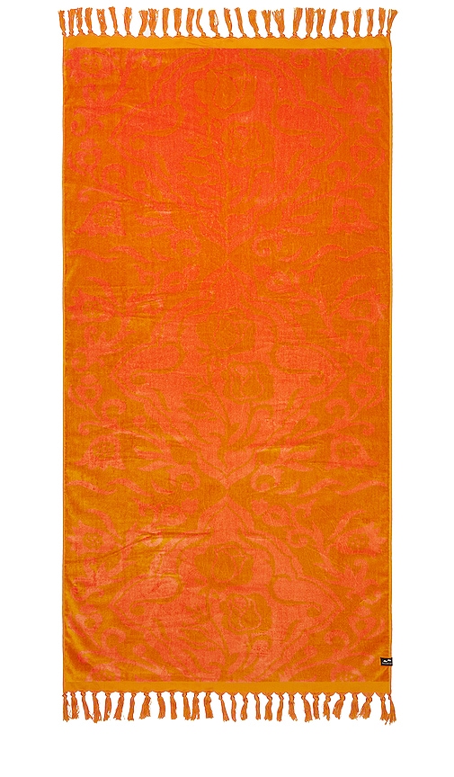 Slowtide Rosie Premium Woven Towel In Orange
