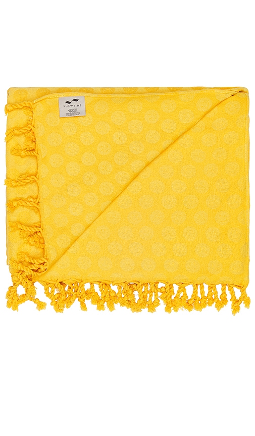  Slowtide Sad Happy Turkish Blanket In Mustard. 