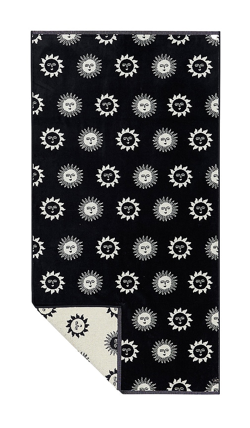 Slowtide Sunburn Premium Woven Towel In Black