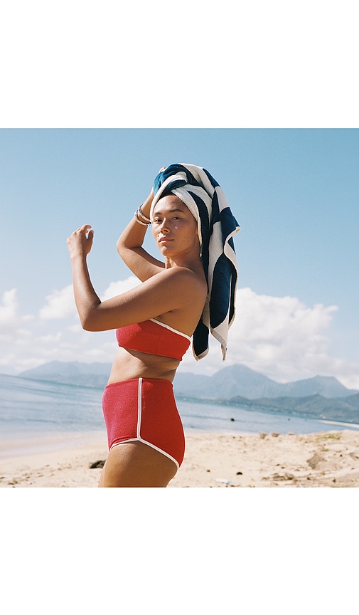 Slowtide Stripe Towel In Blue