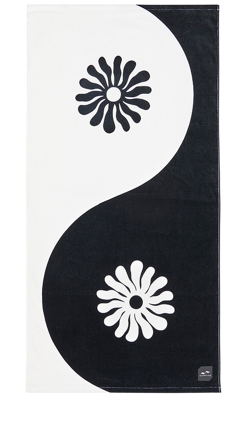Shop Slowtide Botanical Balance Towel In Black,white