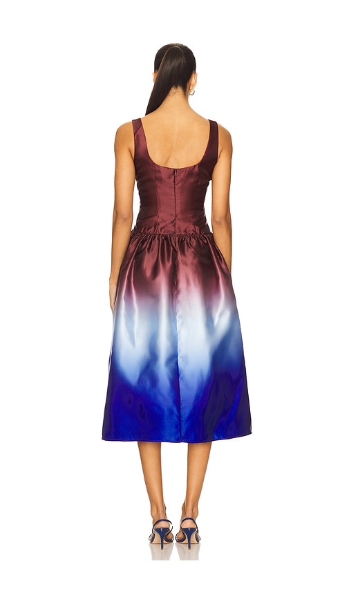  Solid & Striped Midi-kleid Gianna In Blue,brown. Größe Xs. Also In S, M. 