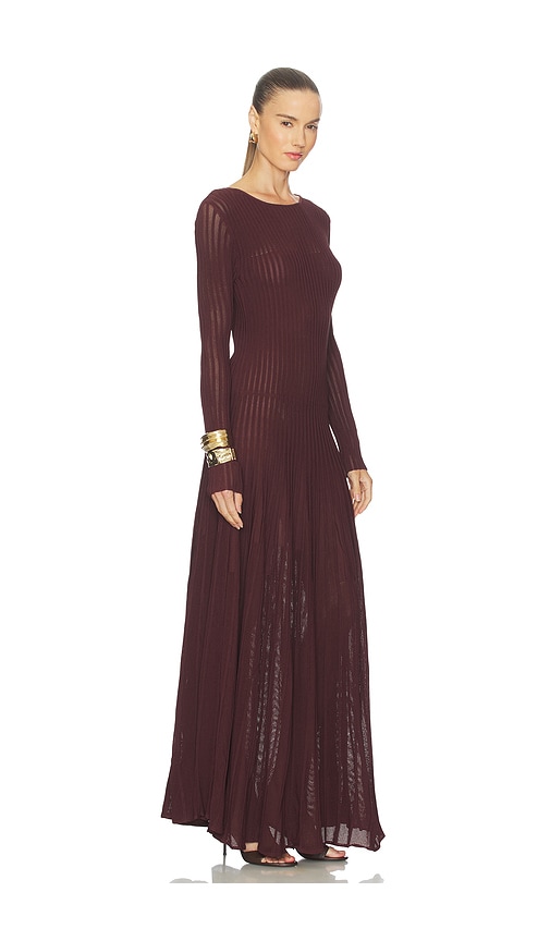 Solid & Striped The Long Sleeve Kaylee Dress In Burgundy