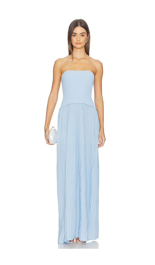 Solid & Striped The Strapless Soglio Dress In Blue