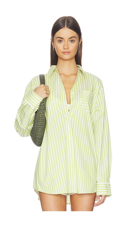 Solid & Striped The Avril Button Down Shirt In Green