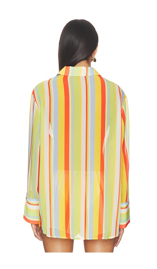  Solid & Striped Tunika Jaclyn In Orange,green. Größe Xs. Also In S, M, L, Xl. 