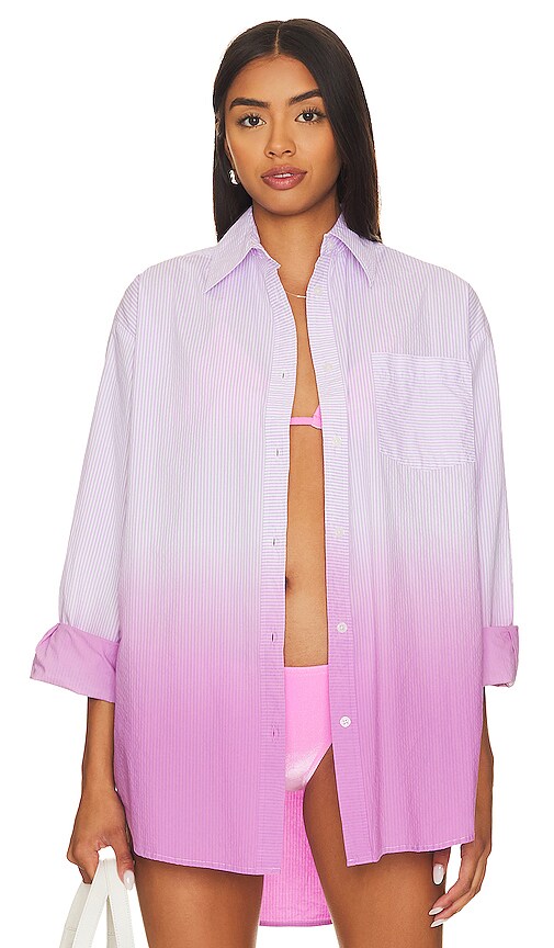 Dip Dye Relaxed Knit High-Low Tunic Top