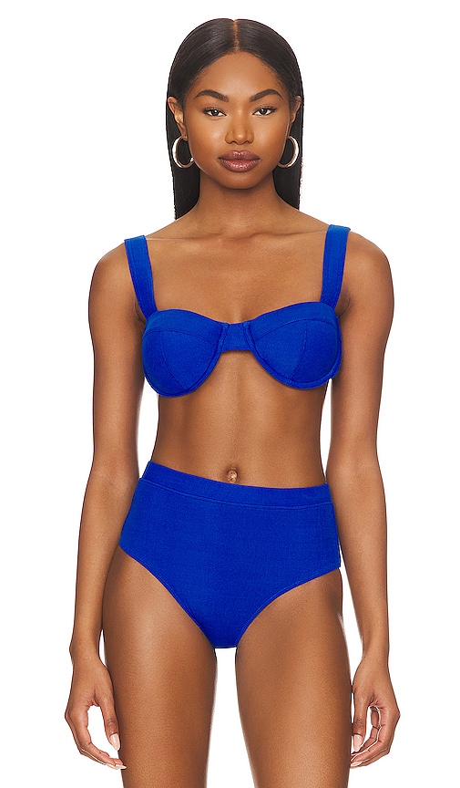 Solid & Striped Lilo Bikini Top In Azure