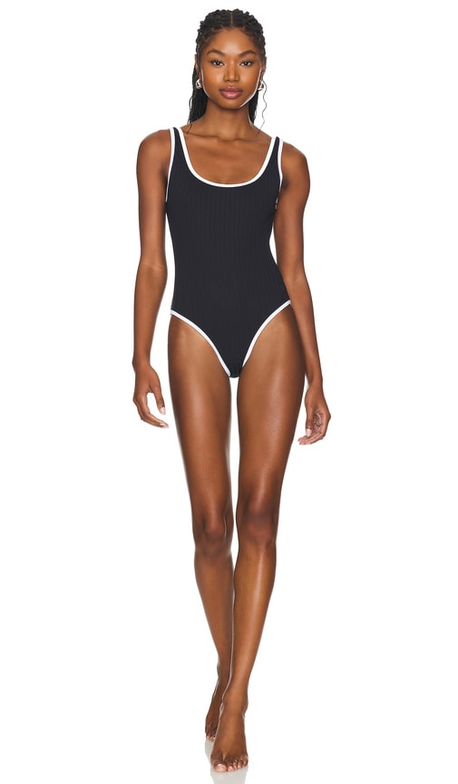 Shop Solid & Striped The Annemarie One Piece In Blackout
