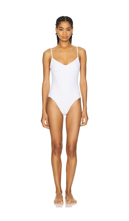 Solid & Striped The Taylor One Piece In Optic White