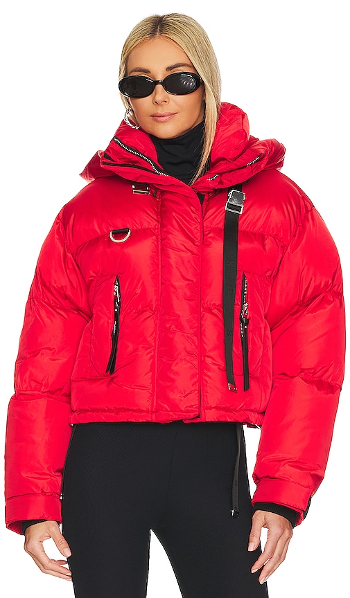 Shop Shoreditch Ski Club Willow Short Puffer In Red