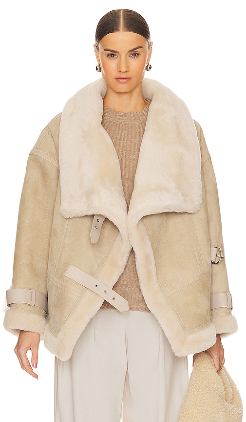 Shoreditch Ski Club Darling Coat in Natural White