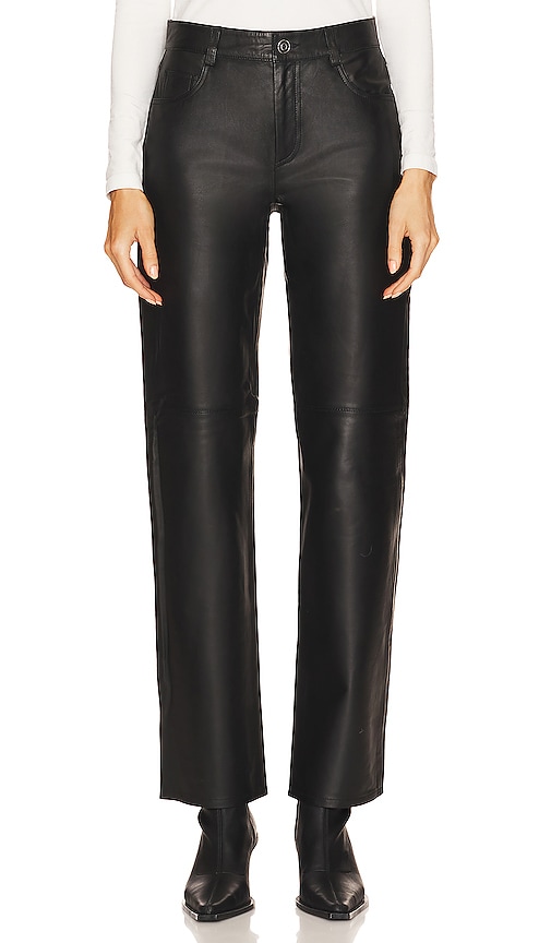 Shoreditch Ski Club Jada Leather Pant In Black | ModeSens