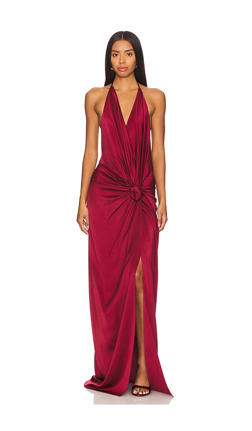 SILVIA TCHERASSI Jazmin Dress in Burgundy