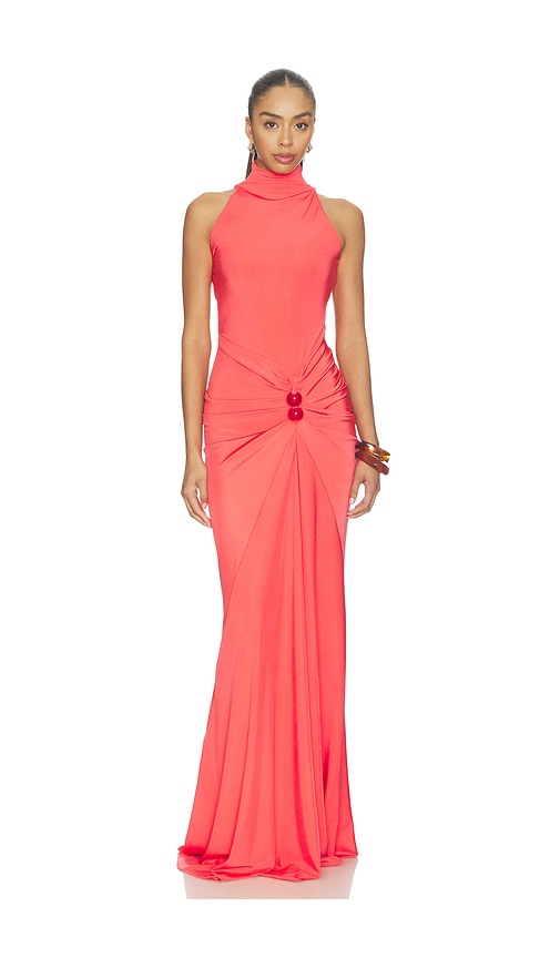 Silvia Tcherassi Cailin Silk-Blend Halter Maxi Dress | Smart Closet
