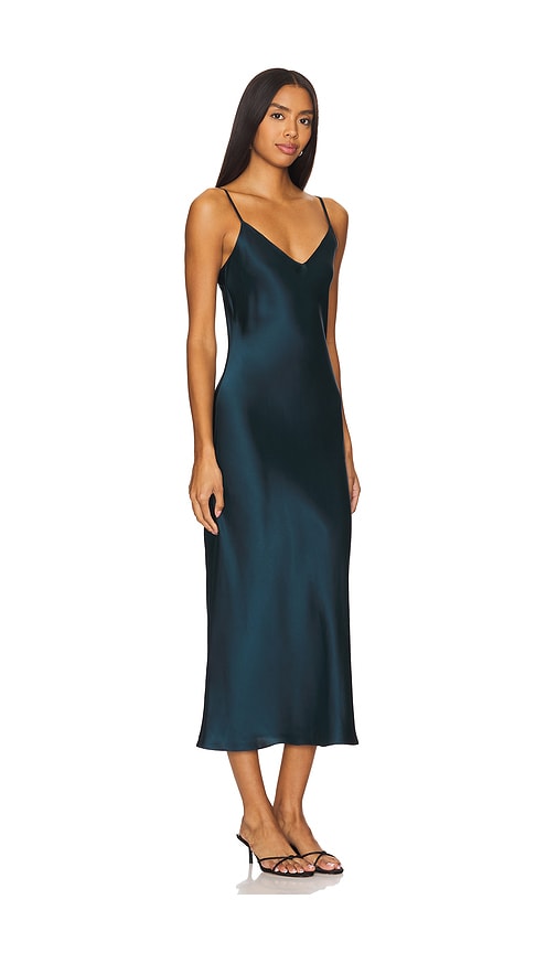 Shop Sablyn Taylor Silk Dress In Navy