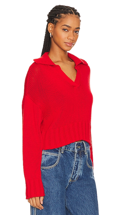 Shop Sablyn Julie Sweater In Scarlet