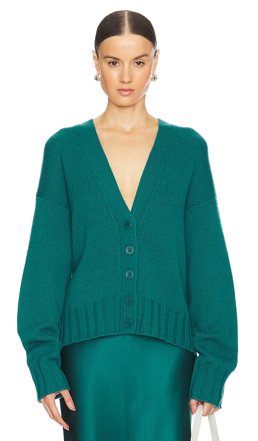 Shop Sablyn Tisch Relaxed Cardigan In Teal