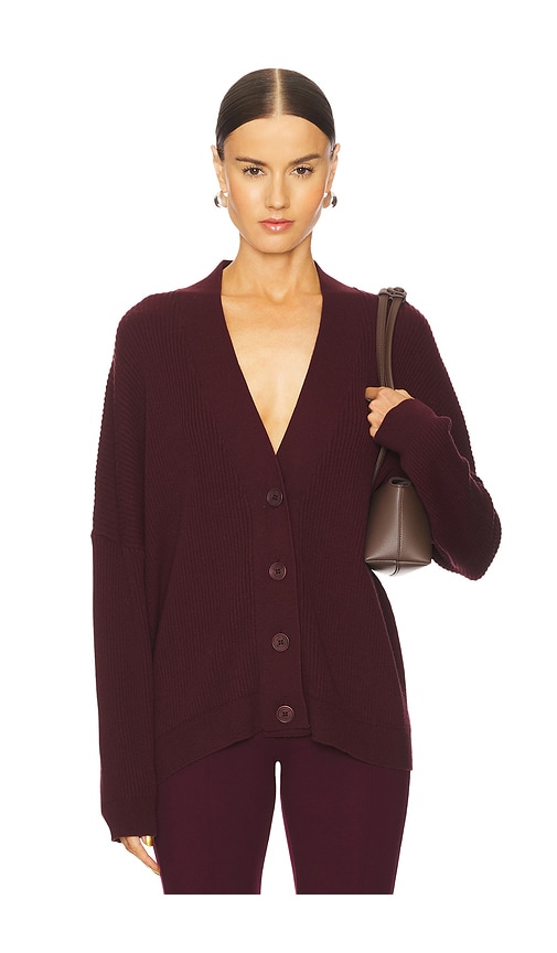 Sablyn Sparrow Cashmere Cardigan In Burgundy