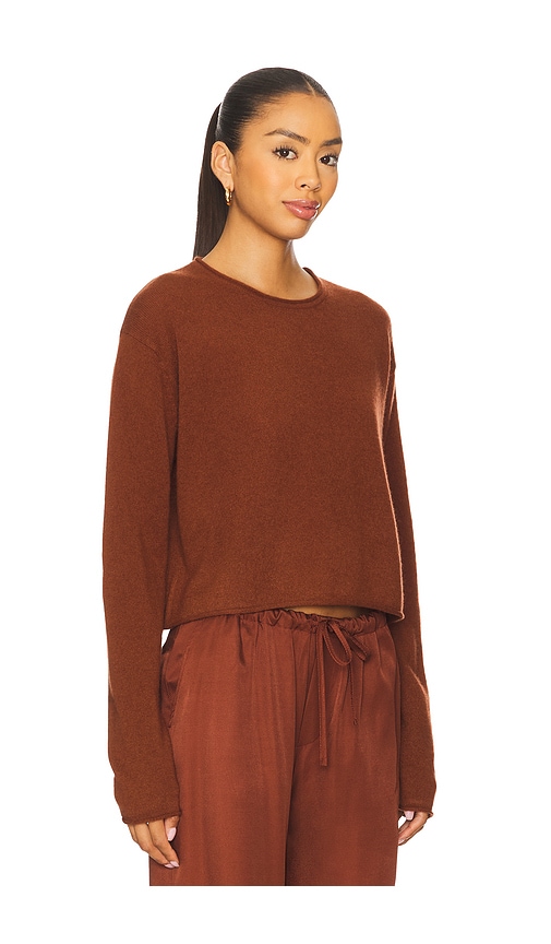Sablyn Lance Cropped Pullover In Brown