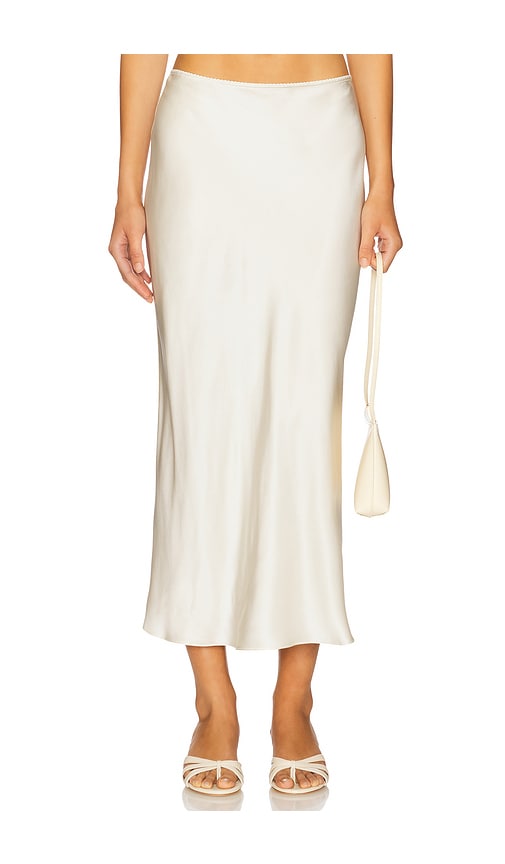 Miranda Bias Cut Skirt in Ivory. - size XS (also in L, M, S)