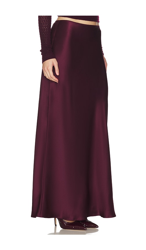 Sablyn Grace Bias Cut Maxi Pull On Skirt In Burgundy