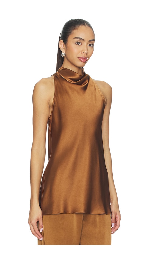  Sablyn Una Cowled Halter Tunic In Brown. Size S. Also In L. 