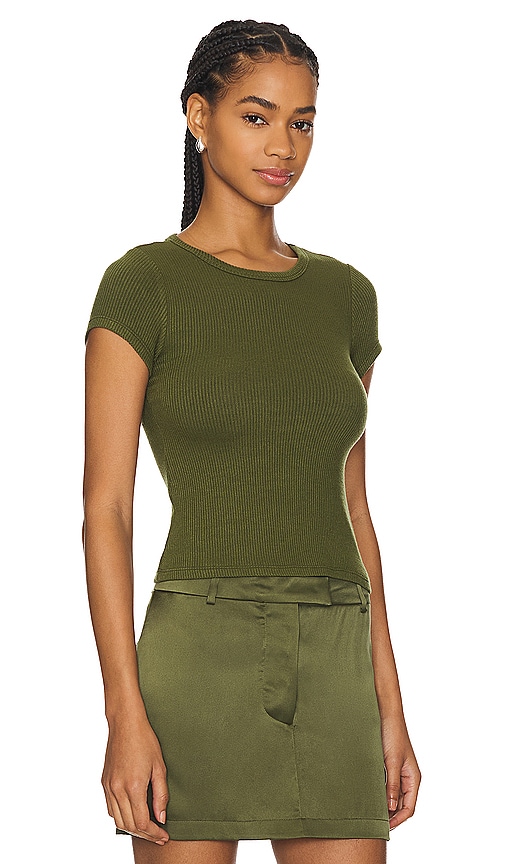 Shop Sablyn Yael Baby Tee In Olive