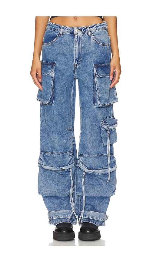 PANTALON CARGO EN JEAN DUO in -. Size XS - Steve Madden - Modalova