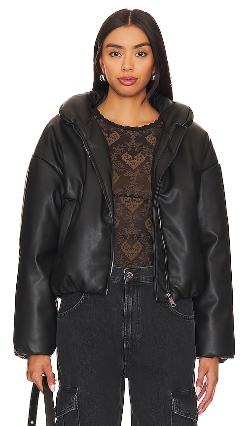 Steve Madden Stratton Faux Leather Jacket In Black
