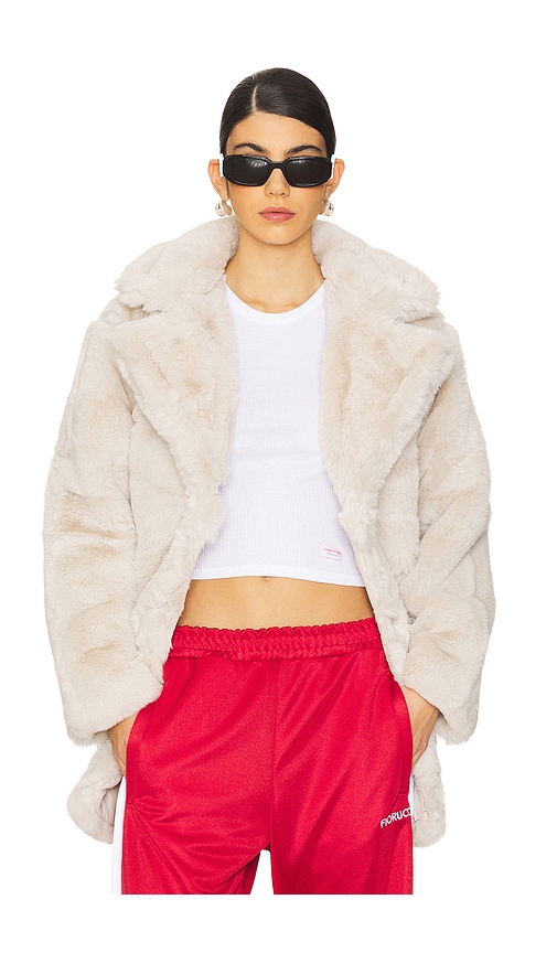 Steve Madden Snow Coat In Beige