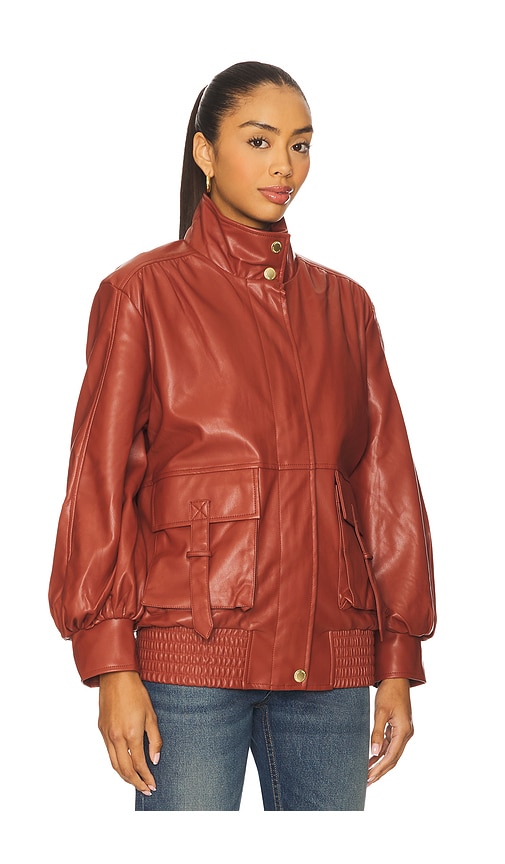 Steve Madden Vee Faux Leather Jacket In Red