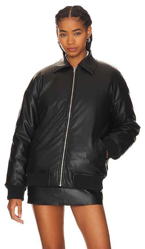 Shop Steve Madden Fiorella Bomber Jacket In Black