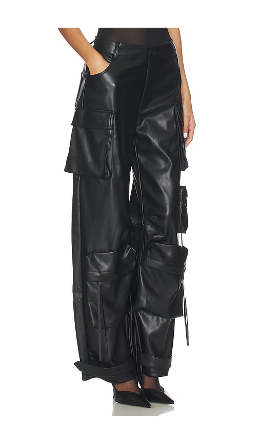 Steve Madden Duo Faux Leather Pant In Black
