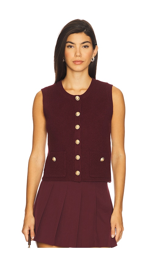 Aliya Sweater Vest in Wine. - size L (also in M, S, XL, XS) - Steve Madden - Modalova