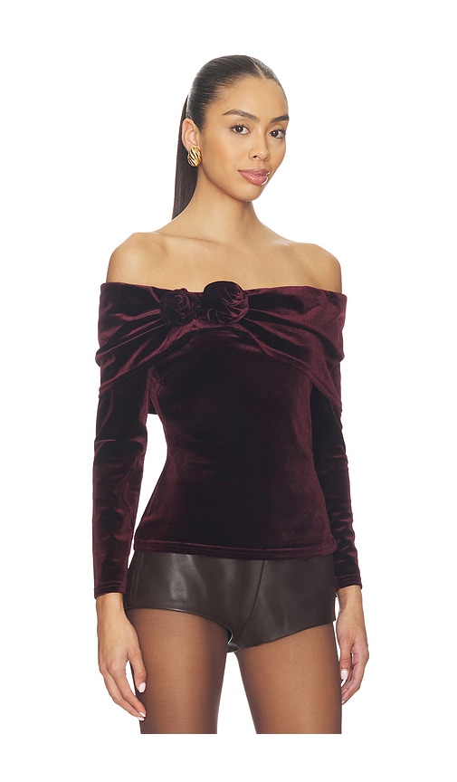 Steve Madden Lici Top In Burgundy