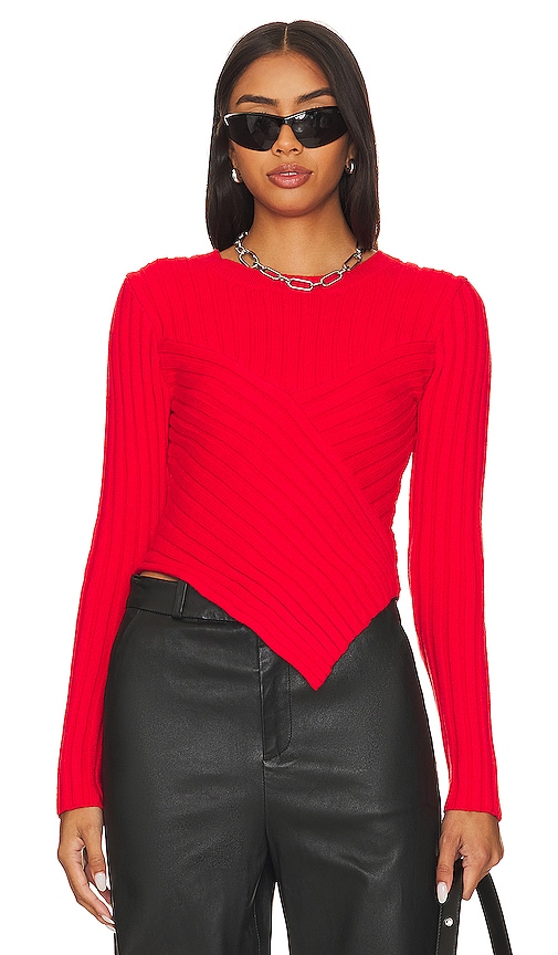 Shop Steve Madden Melissa Sweater In Red