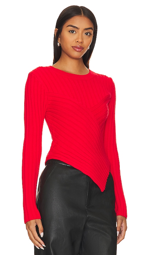 Shop Steve Madden Melissa Sweater In Red