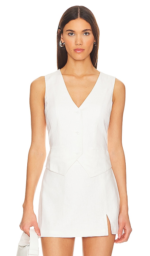 Shop Steve Madden Selene Vest In Coconut Milk