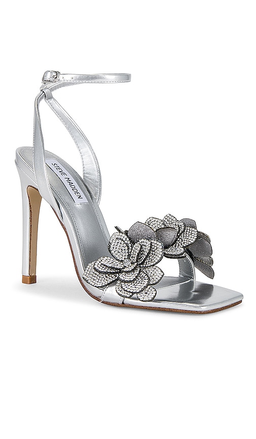 Shop Steve Madden Ulyana Sandal In Metallic Silver