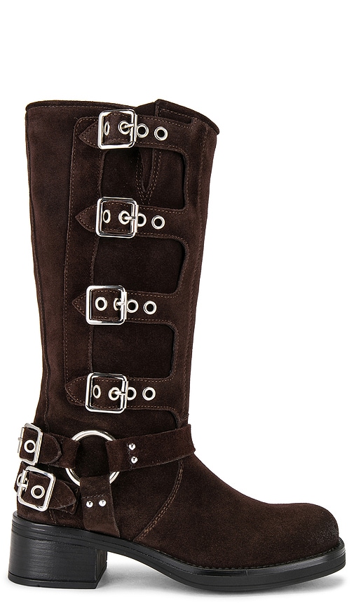 Steve Madden Brocks Boot in Chocolate Suede