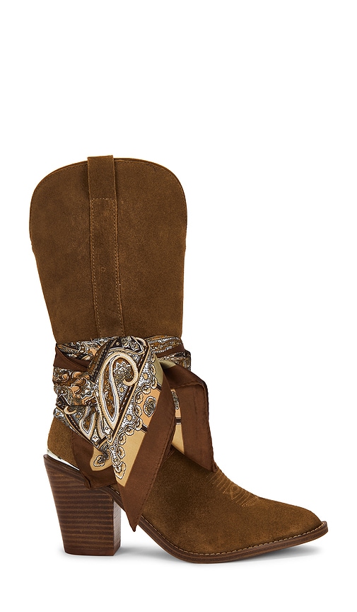 Steve Madden Sally Scarf Boots In Brown