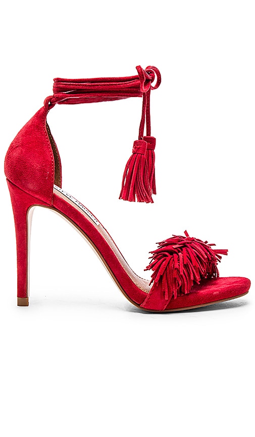 steve madden red lace up heels