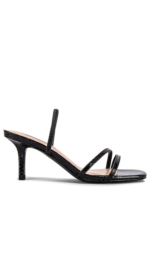 Steve Madden Loft Kitten Heel in Black Snake | REVOLVE