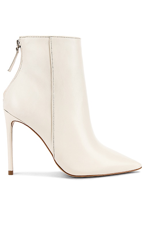 steve madden white leather booties